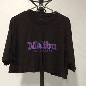 j galt black and purple crop top